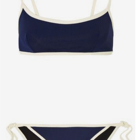 Viral solid and striped Pinterest navy bikini - Picture 3 of 3
